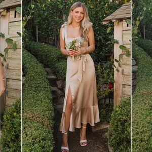 Show Me Your Mumu - Champagne Claire Midi Dress - Small